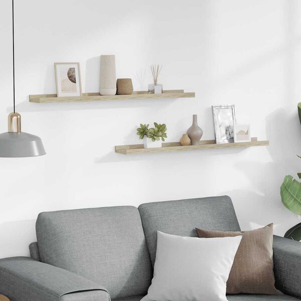 vidaXL v&aelig;ghylder 2 stk. Sonoma eg 80x9x3 cm