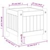 vidaXL plantekasse med for 31x31x30 cm massivt akacietr&aelig;