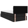 vidaXL Seng med opbevaring og madras Sort 100 x 200 cm Konstrueret tr&aelig;