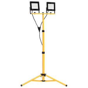 vidaXL LED-projekt&oslash;r med stativ 2x50 W kold hvid