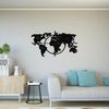 Homemania v&aelig;gdekoration World Map 100x56 cm metal sort