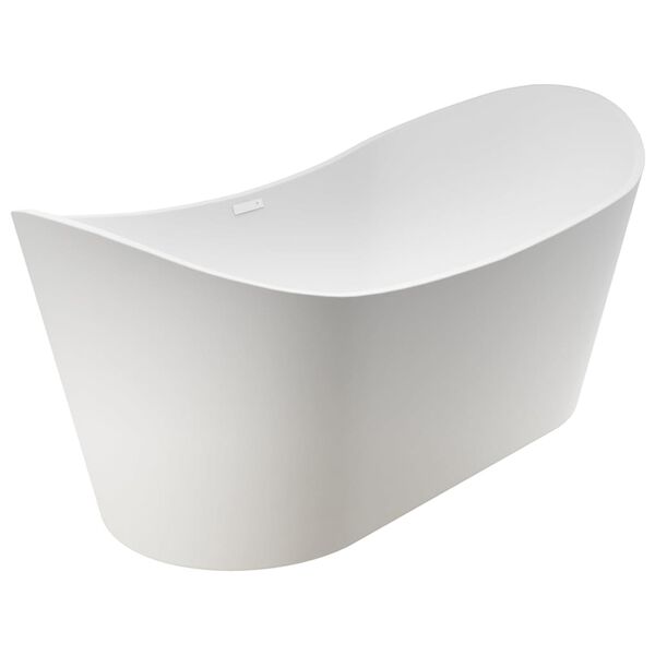 vidaXL fritst&aring;ende badekar og hane 204 L 90 cm sort