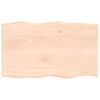 vidaXL bordplade 100x60x2 cm naturlig kant ubehandlet massivt egetræ
