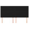 vidaXL sengegavl sort 200x5x118/128 cm stof