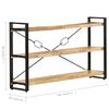 vidaXL bogreol m. 3 hylder 140x30x80 cm massivt mangotræ
