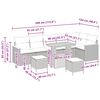 vidaXL Havesofa S&aelig;t 9 pcs Sort polyrattan