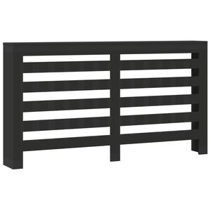 vidaXL radiatorskjuler 175x20x82 cm konstrueret tr&aelig; sort