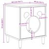 vidaXL Kat Hus Gammelt træ 42,5 x 40 x 52,5 cm Konstrueret træ