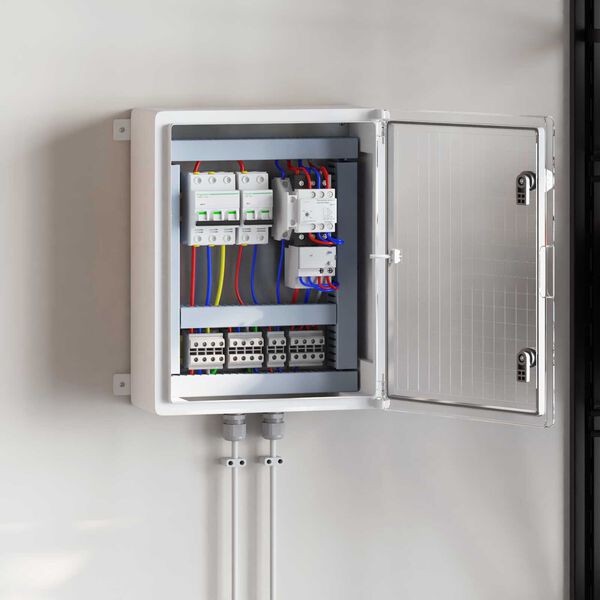 vidaXL Kontrolskab Gr&aring; 47 x 24 x 50 cm ABS Plastik