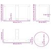 vidaXL sofabordsben T-formet 2 stk. sort 40x25x(30-31) cm st&aring;l