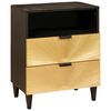 vidaXL Sengebord Sort og Guld 50 x 33 x 62 cm Konstrueret tr&aelig;