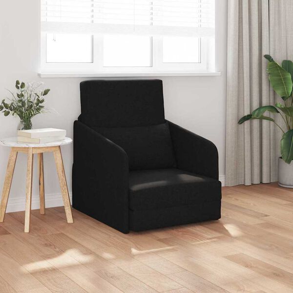 vidaXL Sovesofa 60cm Sort Stof