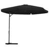 vidaXL parasol med st&aring;lstang 300 cm sort