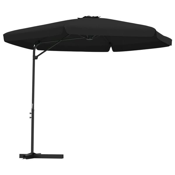 vidaXL parasol med st&aring;lstang 300 cm sort