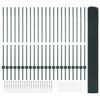 vidaXL Hegn med post Gr&oslash;n 1,2 x 50 m St&aring;l og PVC