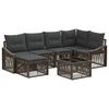 vidaXL Havesofa S&aelig;t 7 stk. Gr&aring; polyrattan