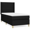 vidaXL kontinentalseng med madras 90x190 cm stof sort