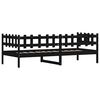 vidaXL daybed 90x190 cm massivt fyrretr&aelig; sort