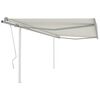 vidaXL Manuel Markise 4,5 x 3,5 m Cremefarvet 100% polyester