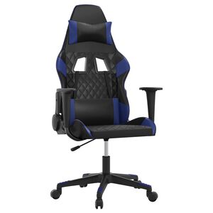 vidaXL gamingstol kunstl&aelig;der sort og bl&aring;