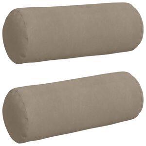 vidaXL Bolsterpuder 2 pcs Gr&aring;brun &Oslash; 25 x 70 cm Mikrofiberstof