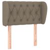 vidaXL sengegavl med kanter 83x23x78/88 cm stof gr&aring;brun