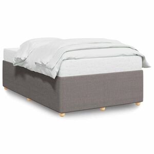 vidaXL Sengeramme uden madras Taupe 120x200 cm Stof