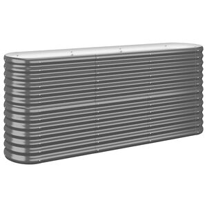 vidaXL plantekasse 152x40x68 cm galvaniseret st&aring;l antracitgr&aring;