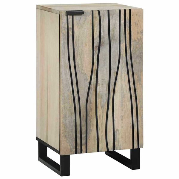 vidaXL Sideboard Hvid 40 x 33 x 75 cm Massivt mangotræ