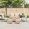 vidaXL Havesofa Sæt 6 pcs beige og cremefarvet polyrattan