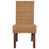 vidaXL spisebordsstole 4 stk. naturlig rattan brun