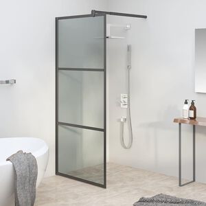 vidaXL brusev&aelig;g 80x195 cm m&oslash;rkt sikkerhedsglas sort
