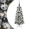 vidaXL Kunstigt Hinged Juletr&aelig; 150 LED'er Gr&oslash;n og Hvid 120 cm