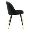 Venture Home spisebordsstole 2 stk. Velvet velour sort og messingfarve