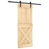 vidaXL Skyded&oslash;r 80 x 210 cm Massivt Fyrretr&aelig; (Ubehandlet)