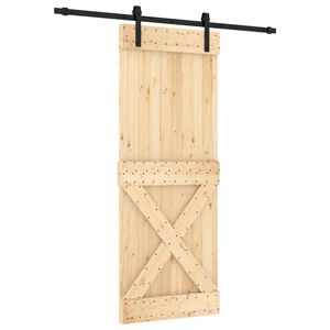 vidaXL Skyded&oslash;r 80 x 210 cm Massivt Fyrretr&aelig; (Ubehandlet)