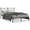 vidaXL sengeramme med sengegavl 120x190 cm metal sort
