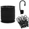 vidaXL Bungee Snore med Krog 4 mm Sort PP og gummi