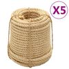 vidaXL sisalreb 5 stk. 14 mm 100 m