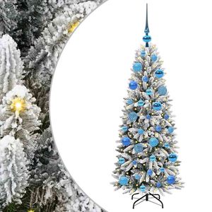 vidaXL Kunstigt juletr&aelig; Hvid 120 cm PVC og plastik og st&aring;l og PE