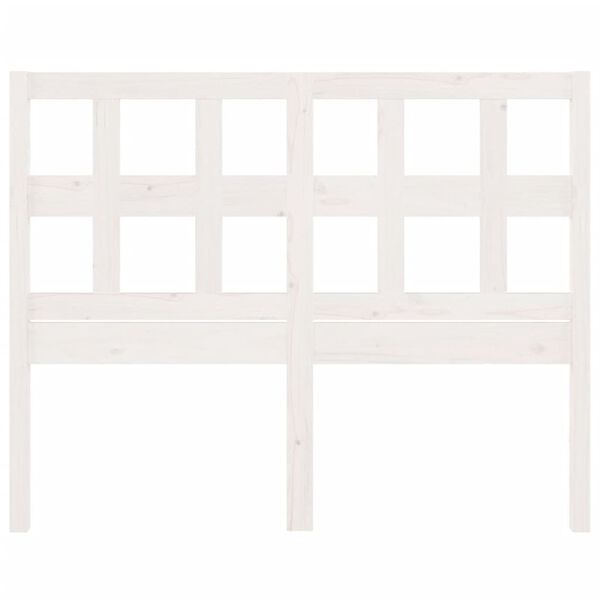 vidaXL sengeg&aelig;rde 205,5x4x100 cm massivt fyrretr&aelig; hvid