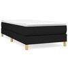 vidaXL Boxspring sengeramme Sort 100x200 cm Stof