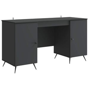 vidaXL Bord Sort 142,5 x 50 x 75 cm Konstrueret tr&aelig;