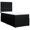 vidaXL kontinentalseng med madras 90x190 cm stof sort