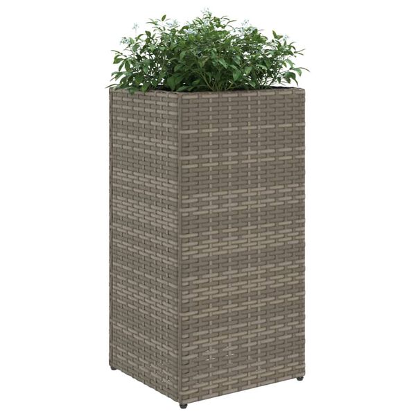 vidaXL plantekasse 30x30x60 cm polyrattan gr&aring;