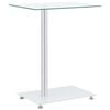vidaXL U-formet sidebord 45x30x58 cm h&aelig;rdet glas transparent