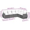 vidaXL sofas&aelig;t til haven 6 dele med hynder polyrattan sort
