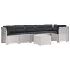 vidaXL 6-personers Have Sofa med Puder Rattan Look PP Hvid