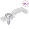 vidaXL LED Strip Clips 12 pcs Transparent 23,8 x 7,3 x 4,3 mm