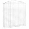 vidaXL buet gabionkurv 200x50x200/220 cm galvaniseret jern